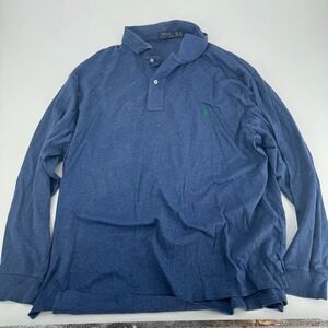 Polo Ralph Lauren Men's Long‎ Sleeve Shirt Blue 2XB/2G Big Grand